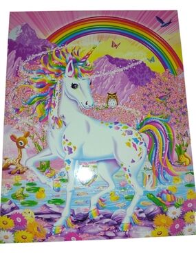 Rainbow Unicorn Lisa Frank School Folder